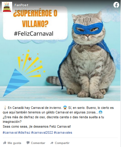 Publicación Carnaval Facebook