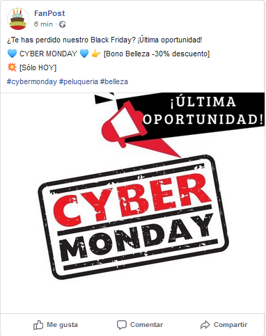 Cyber Monday Peluquería