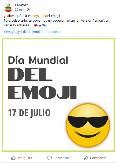 Post Facebook - Día del emoji - POSTEUM