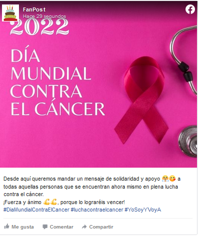 Día Mundial Lucha Contra el Cáncer