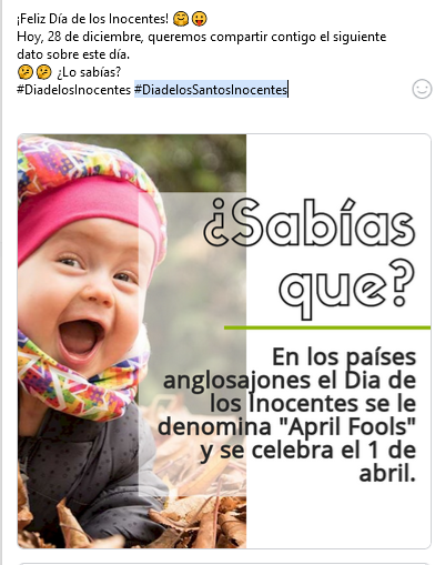 Post Santos Inocentes Facebook